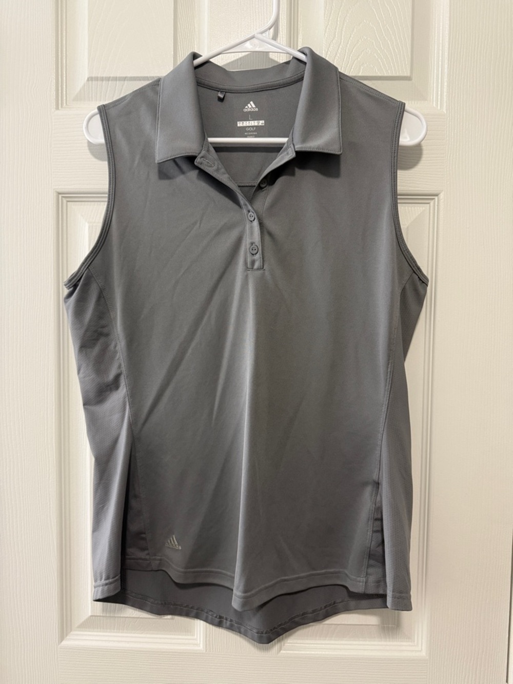 NWOT ADIDAS GREY GOLF SHIRT ACTIVE TANK TOP SIZE LARGE